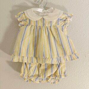Janie & Jack Two Piece Ruffle Shorts Set & Lemon Shoes 0-3 Months, All NWT​​​